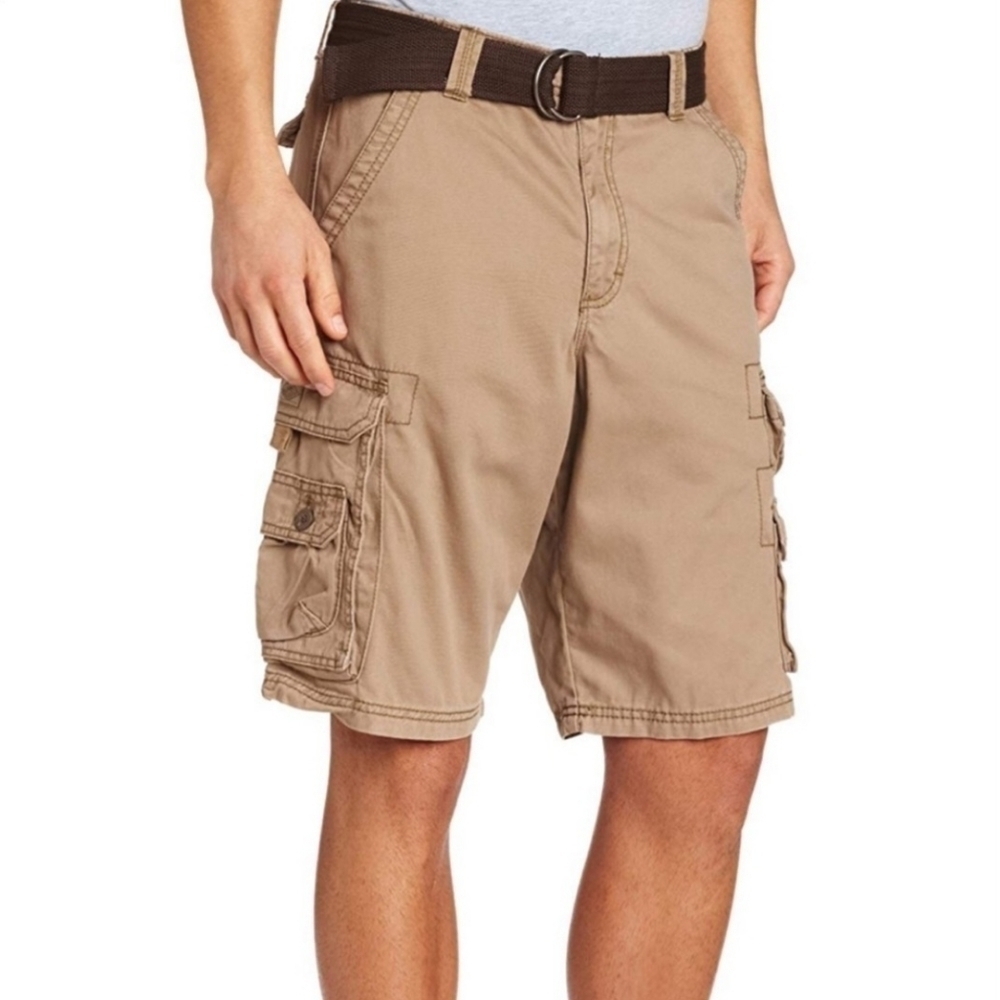 Lee Dungarees Men's Size 42 Khaki Tan Cargo Shorts 100% Cotton Casual Summer EUC